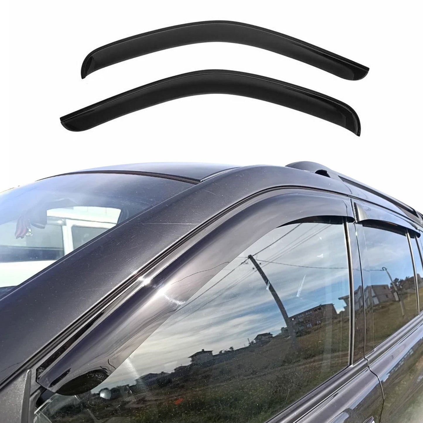 2023-2026 RAM ProMaster Window Visor Vent Rain Deflector 2Pcs Smoke