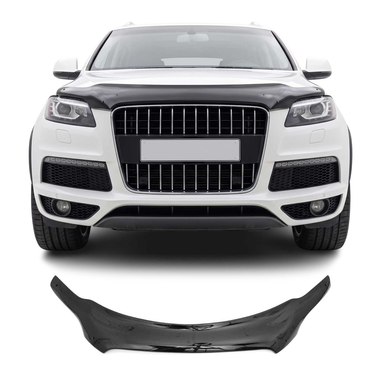 2007-2015 Audi Q7 4L Front Bug Shield Hood Deflector 1 Pc Smoke