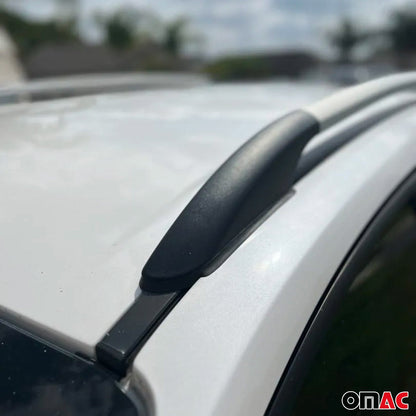 2008-2014 Hyundai i20 Roof Rack Rails Side Rails Aluminium Silver 2 Pcs