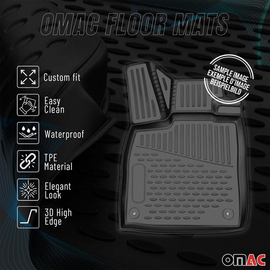 2011-2015 Dodge Durango Floor Mats Liners Full Set All Weather Black