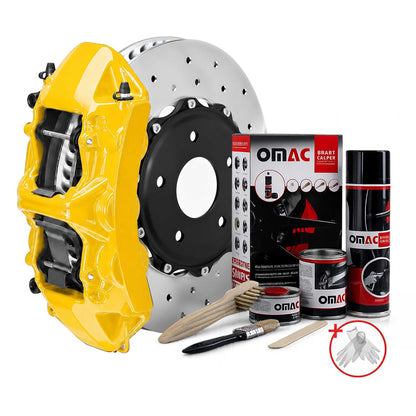 OMAC Brake Caliper Epoxy Based Car Paint Kit California Yellow Glossy High-Temp