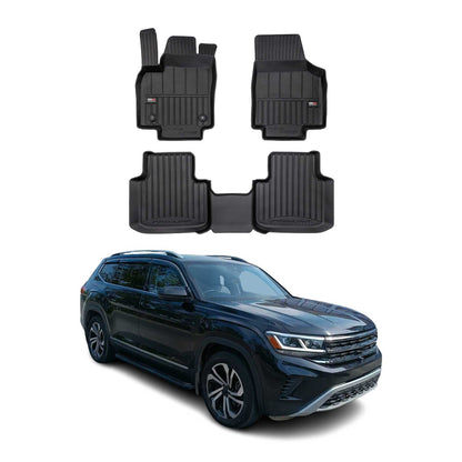 2020-2024 Volkswagen Atlas Cross Sport Premium Floor Mats Liners Full Set All Weather Heavy Duty