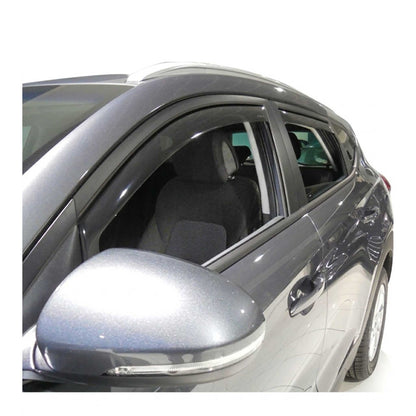2016-2021 Hyundai Tucson Window Visor Vent Rain Deflector 4Pcs Smoke