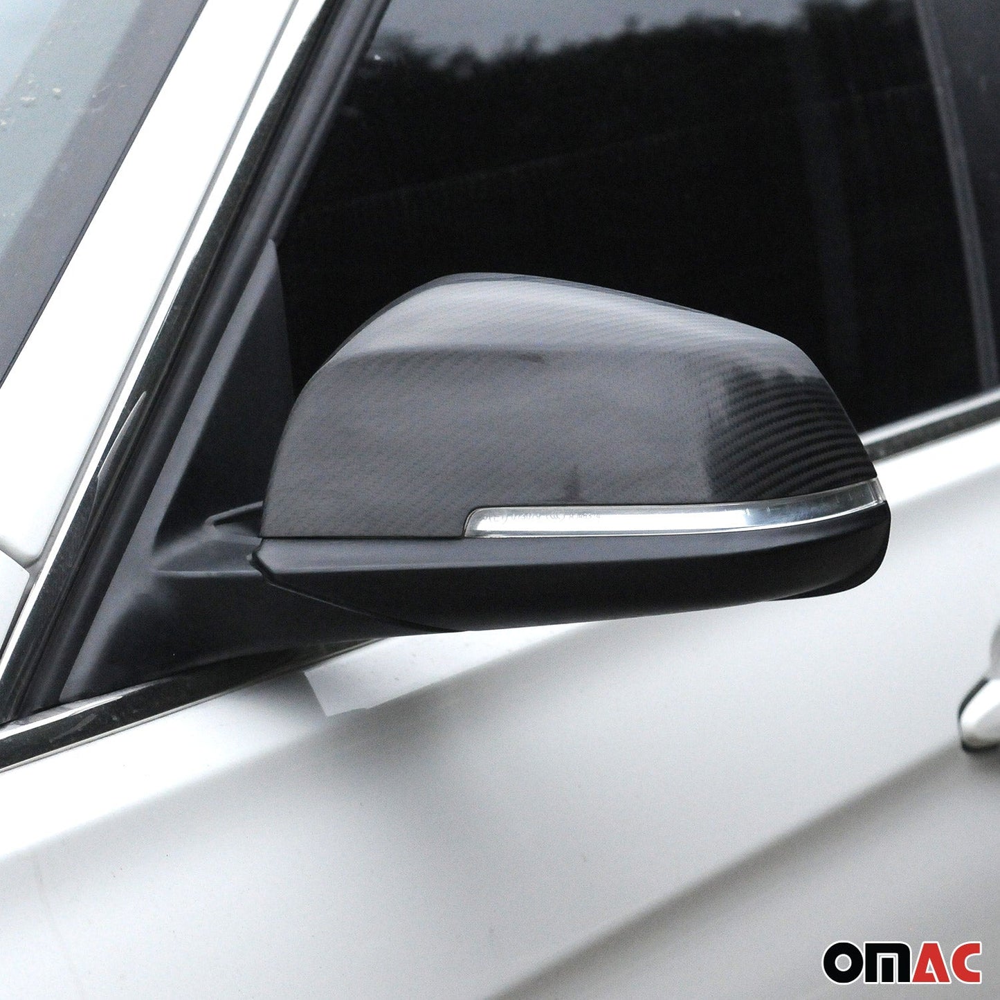 2012-2019 BMW 3 Series F30 F31 F34 Side Mirror Cover Caps Carbon Fiber Black 2Pcs