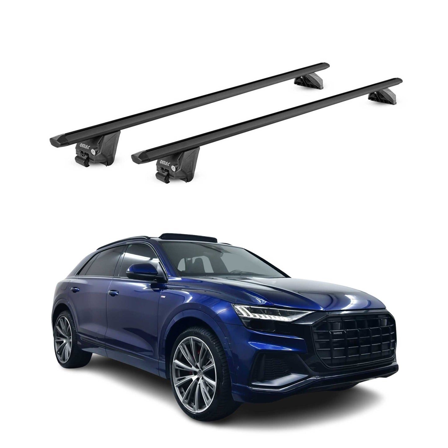 2019-2026 Audi Q8 Roof Rack Cross Bars Black