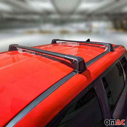 2016-2023 Fiat 500X Roof Rack Cross Bars Black