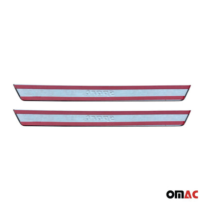 Kia Sedona Door Sill Scuff Plate Scratch Protector Sport Stainless Steel Silver 2 Pcs