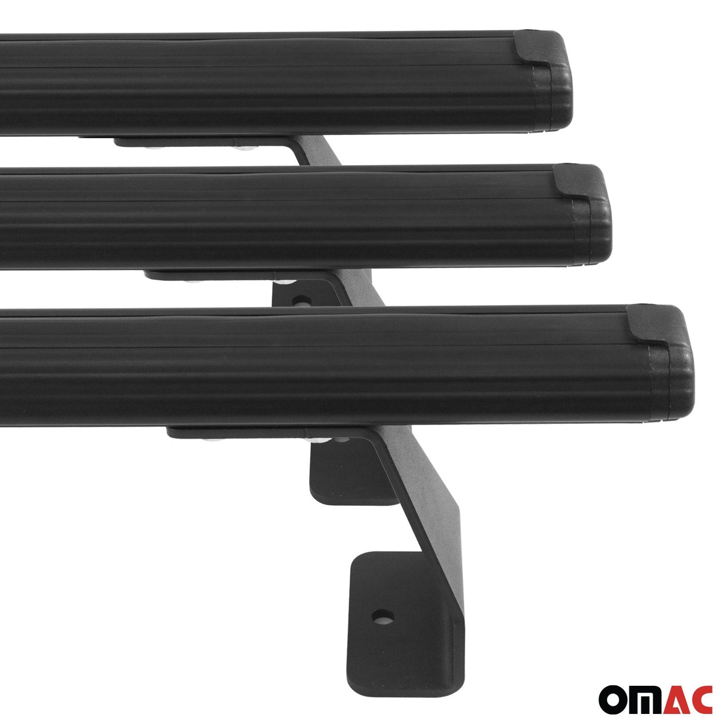 2016-2023 Mercedes Metris Roof Racks Cross Bar Black Alu 3 Pcs