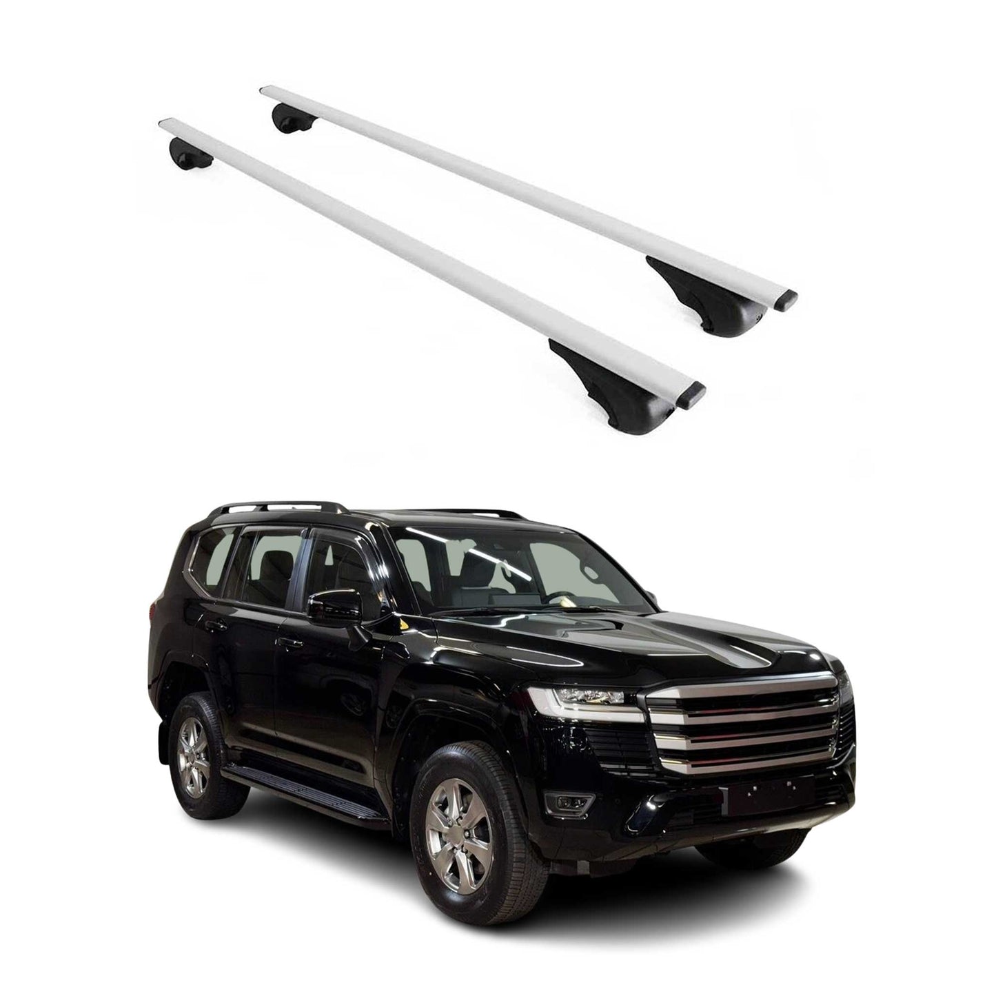 2024-2026 Toyota Land Cruiser J250 Roof Rack Cross Bars Carrier Silver
