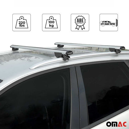 2020-2022 Nissan Rogue Sport Roof Rack Cross Bars Silver