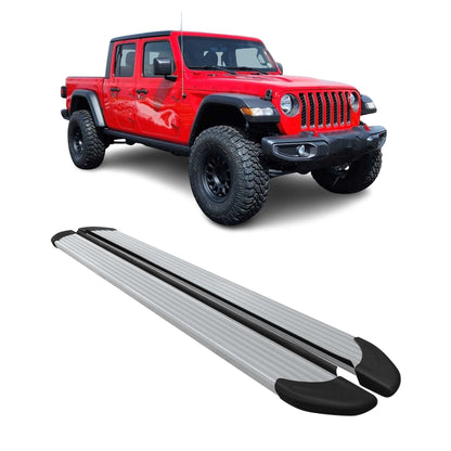 2020-2026 Jeep Gladiator Crew Cab Nerf Bar Side Step Running Boards Alu 2x