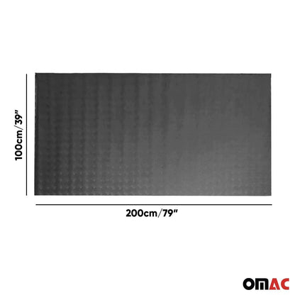 Rubber Truck Bed Liner Trunk Mat Floor Liner 40x79 inch Chequered Black