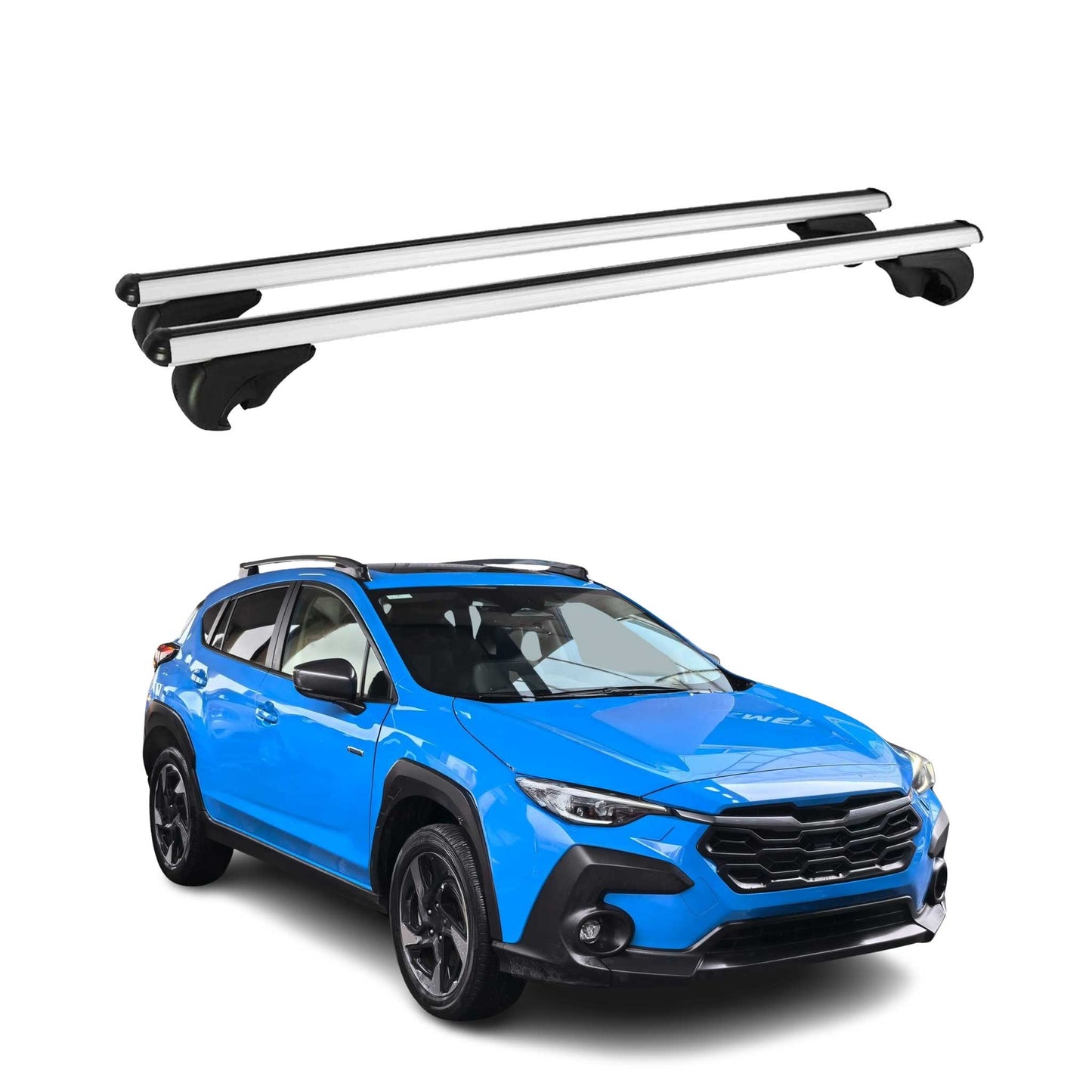 2024-2026 Subaru Crosstrek Roof Rack Cross Bars Silver