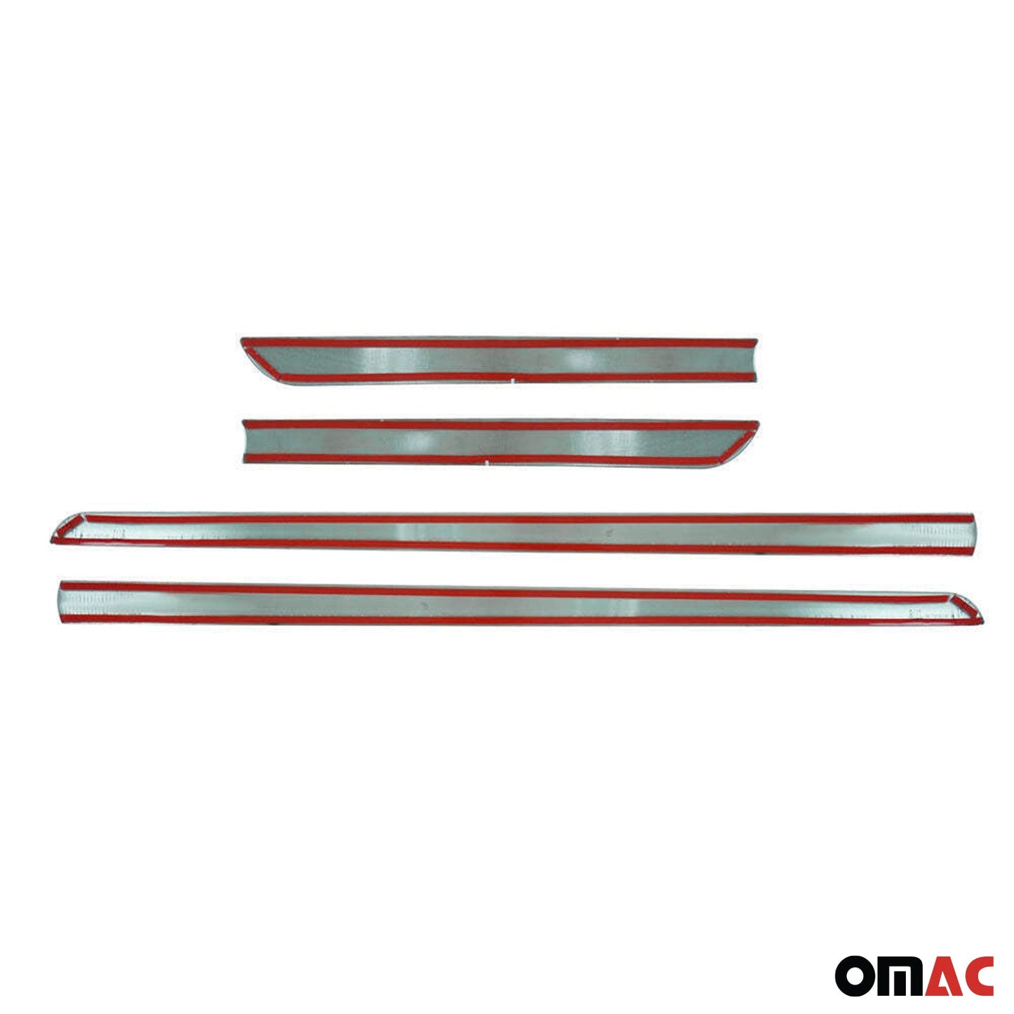 Dark Chrome Side Door Streamer Body Molding Trim Stainless Steel 4 Pc
