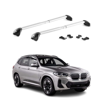 2021-2026 BMW iX3 G08 Roof Rack Cross Bars Carrier Silver