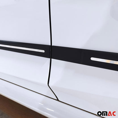 Mazda Side Door Molding Trim Skirt Garnish Stainless Steel Silver 4 Pcs