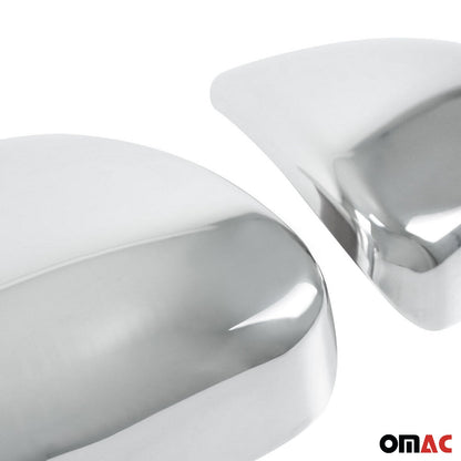 2016-2021 Hyundai Tucson Side Mirror Cover Caps Stainless Steel Silver 2 Pcs