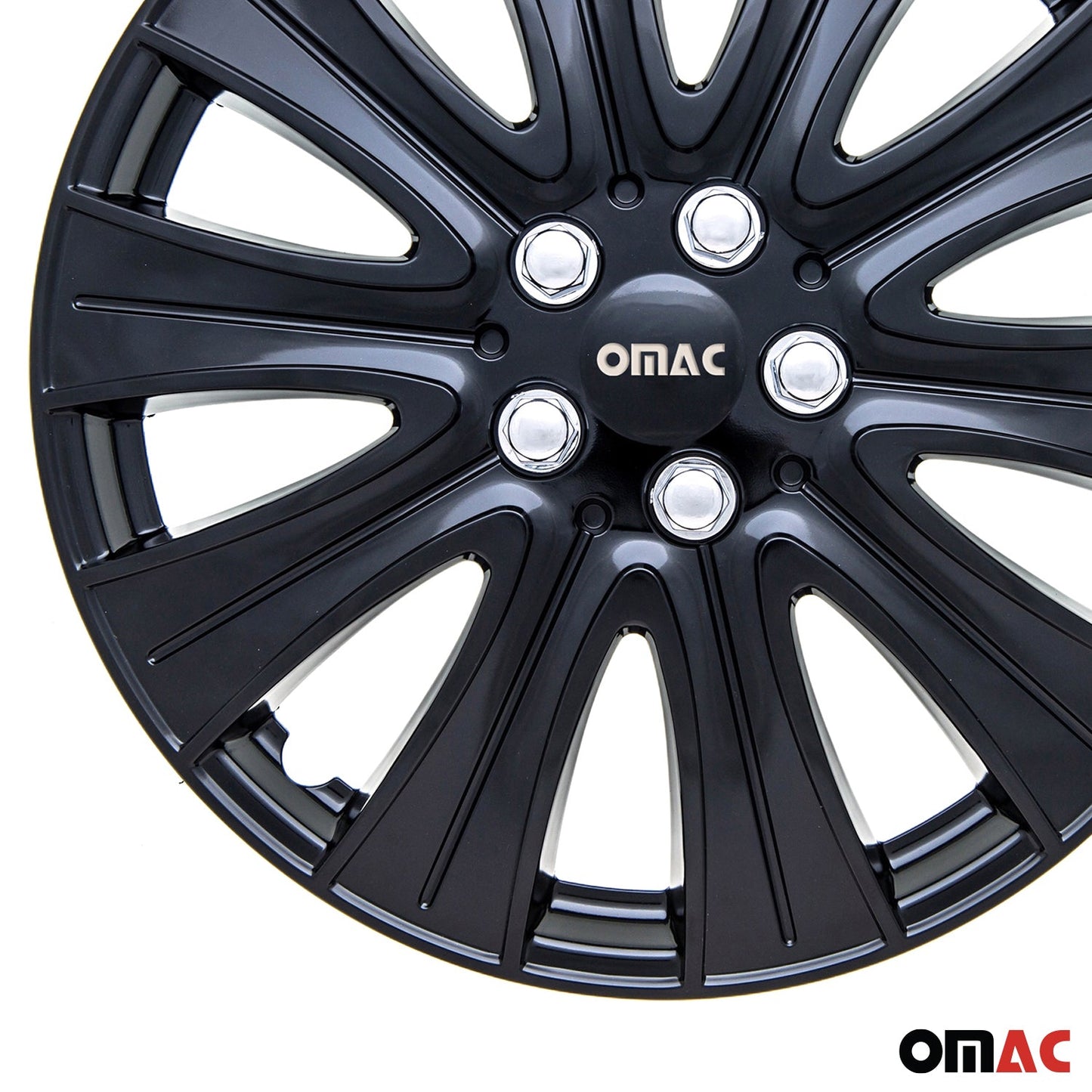 16" Hub Caps for Ford Transit 150 250 350 2015-2025 Black Silver Wheel Covers 4x