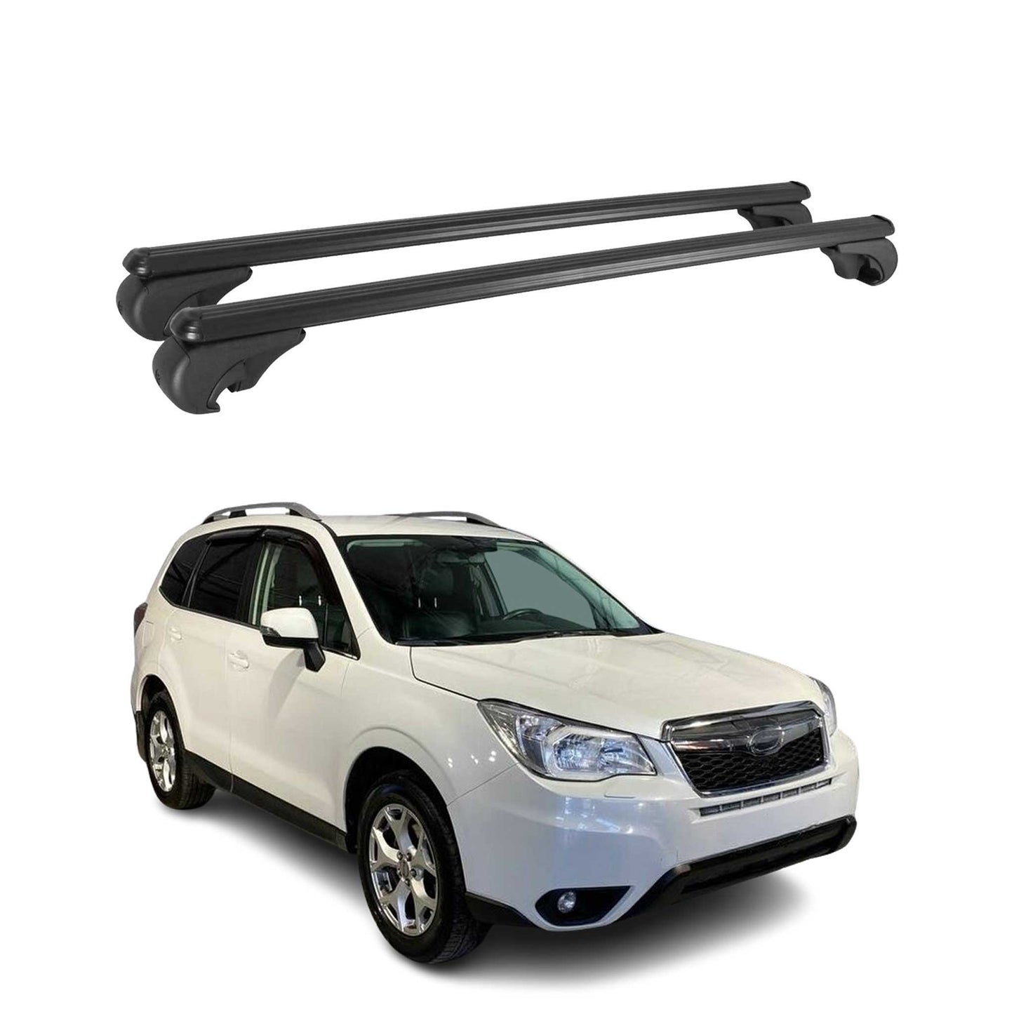 2014-2018 Subaru Forester IV Roof Rack Cross Bars Black