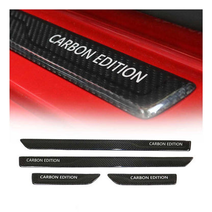 VW Passat B6 Door Sill Scuff Plate Scratch Protector Carbon Fiber 4 Pcs