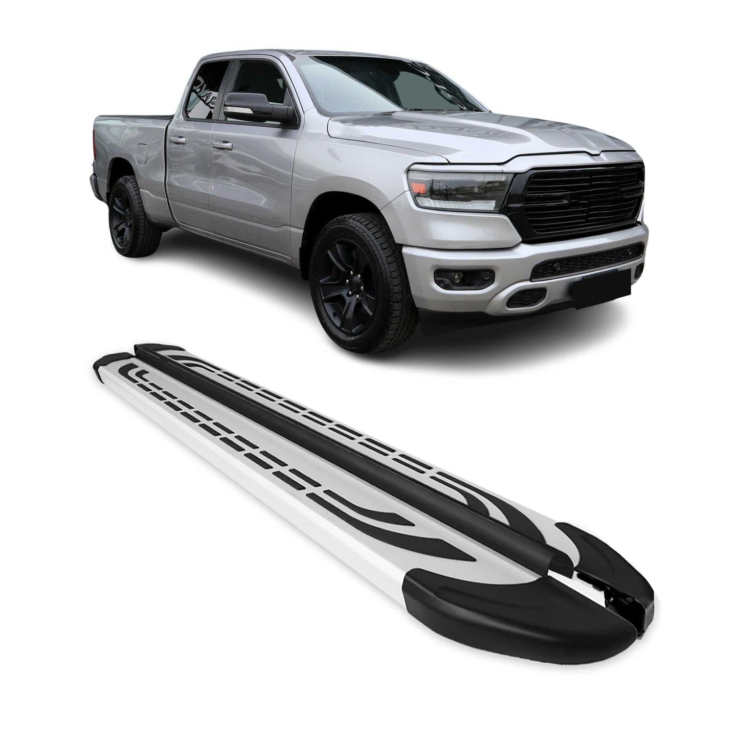 2019-2026 Ram 1500 Crew Cab Nerf Bar Side Step Running Boards Alu 2x