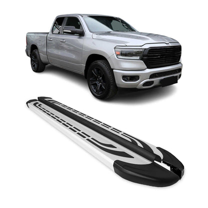 2019-2026 Ram 1500 Crew Cab Nerf Bar Side Step Running Boards Alu 2x