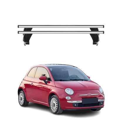 2007-2026 Fiat 500 4Door Roof Rack Cross Bars Silver