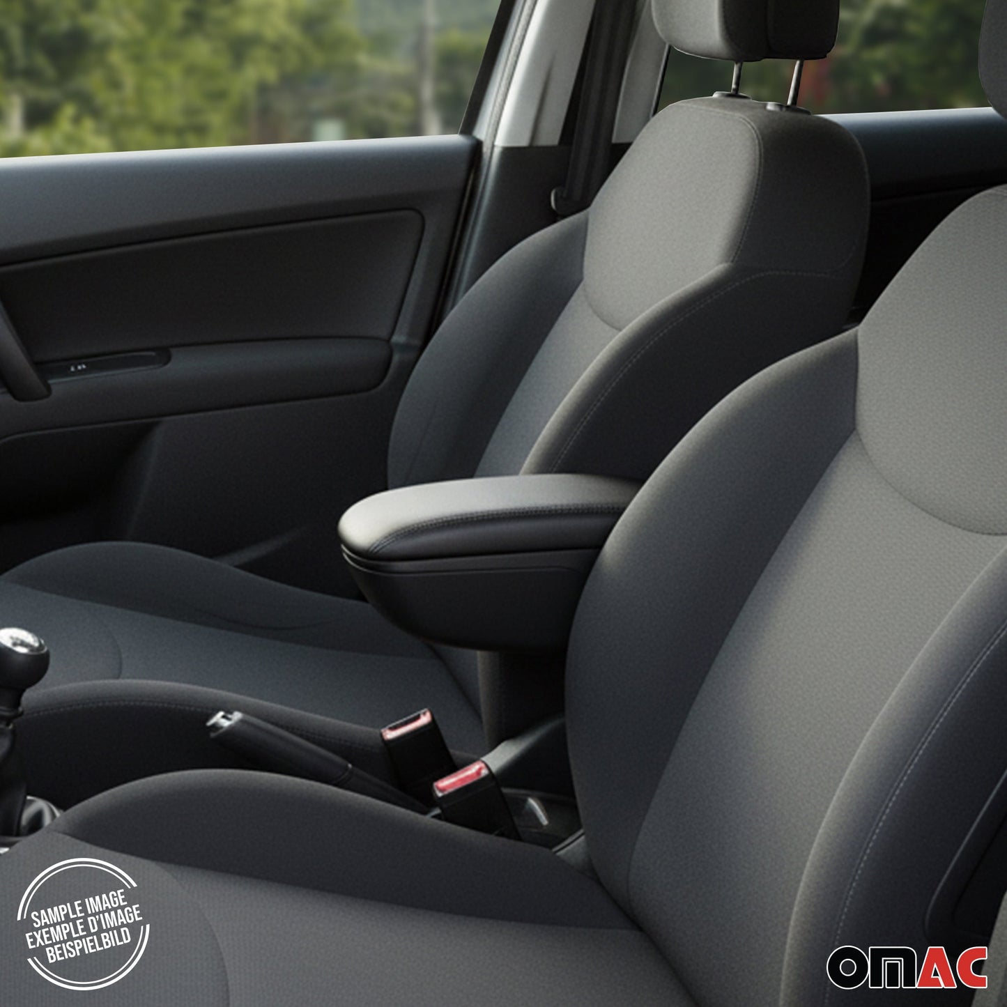 2010-2013 Ford Transit Connect Black Center Console Armrest Plastic Leather
