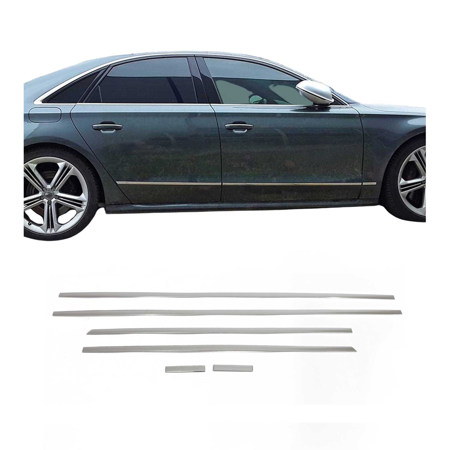 2010-2017 Audi A8 D4 Sedan Side Door Molding Trim Skirt Garnish