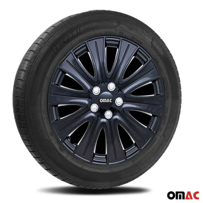 16" Hub Caps for Ford Transit 150 250 350 2015-2025 Black Silver Wheel Covers 4x