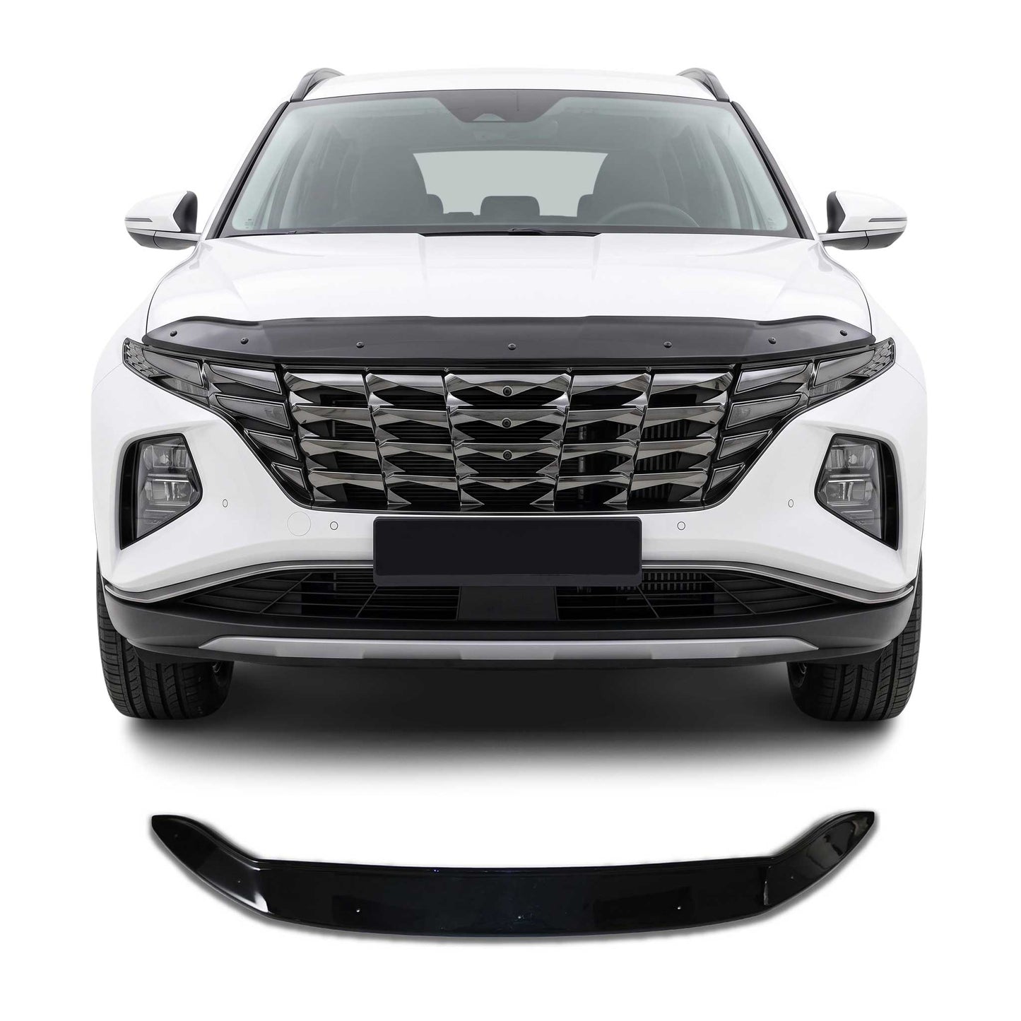 2022-2024 Hyundai Tucson 2022-2024 Pre-FL  Front Bug Shield Hood Deflector 1 Pc Smoke