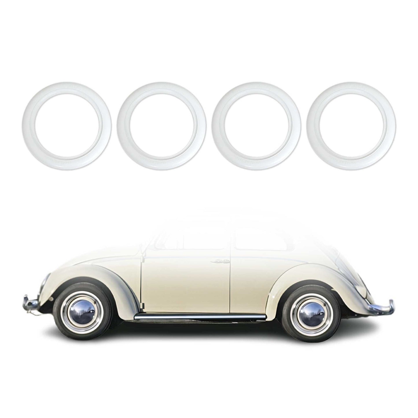 Portawalls White Wall Tire Insert 13" Rims Sidewall Set 4x