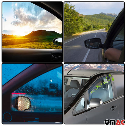 2015-2021 Mercedes C Class W205 Window Visor Vent Rain Deflector 4Pcs Smoke