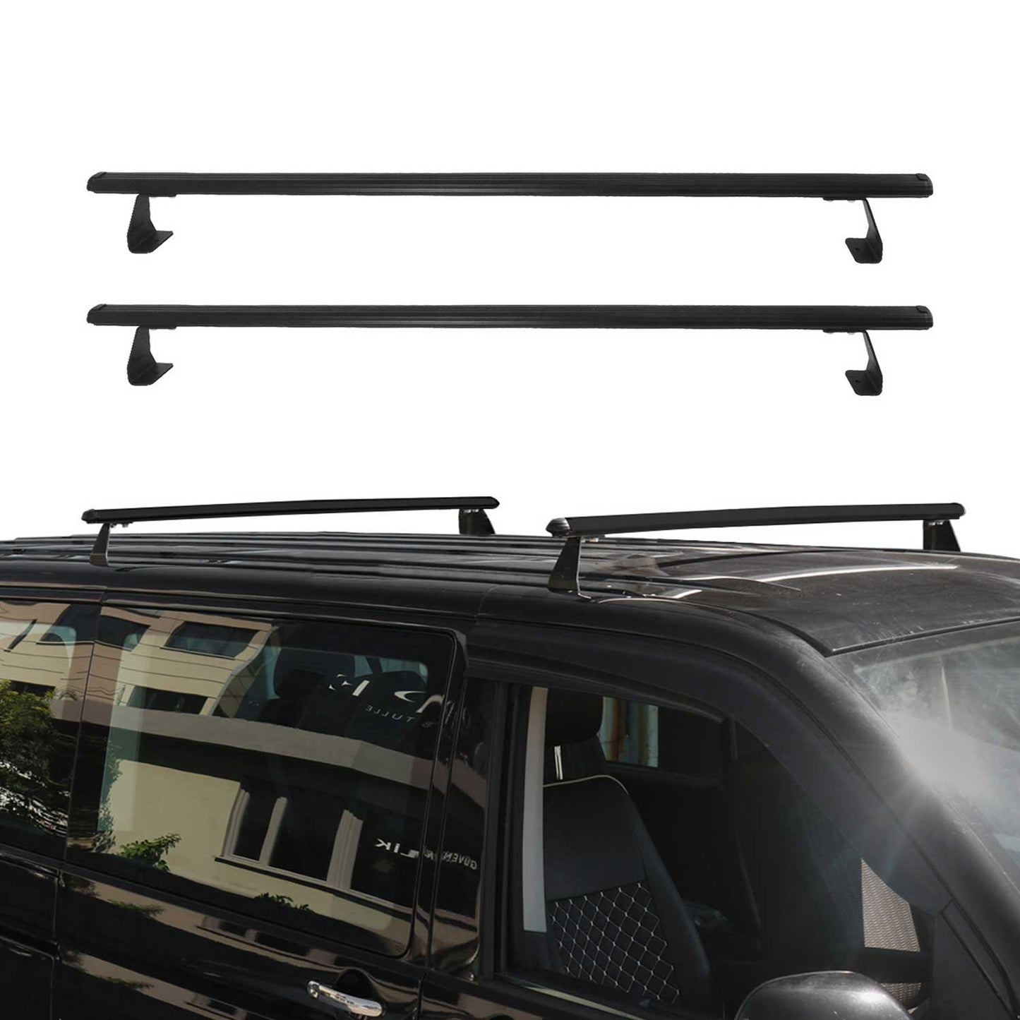 2016-2023 Mercedes Metris Fix Points Roof Racks Cross Bar Black 2 Pcs