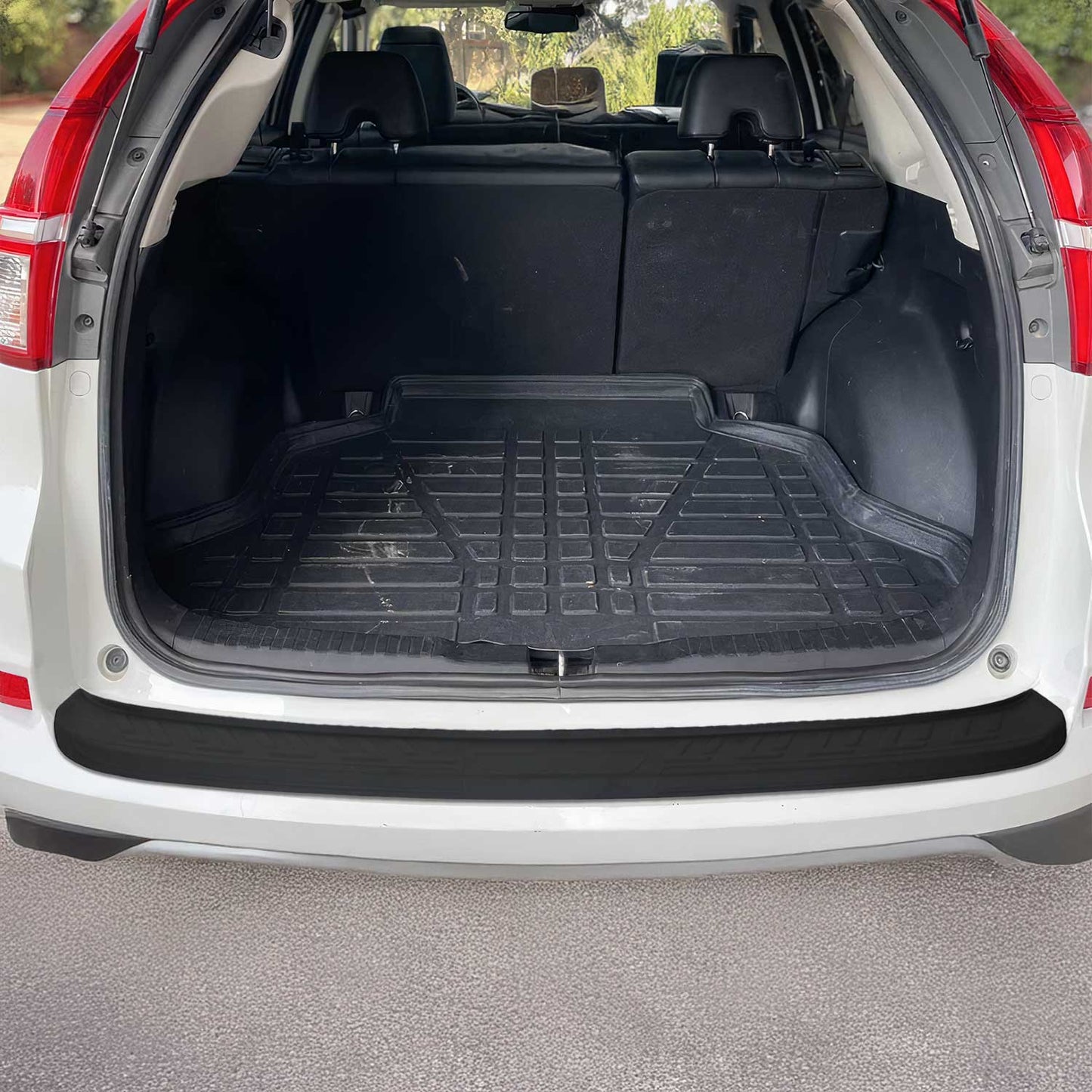 2012-2016 Honda CR-V 4.gen Rear Bumper Sill Cover Protector Guard ABS Black 1Pc