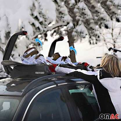 Magnetic Ski Roof Rack Carrier Snowboard Holder with Lock Button Car Accessories