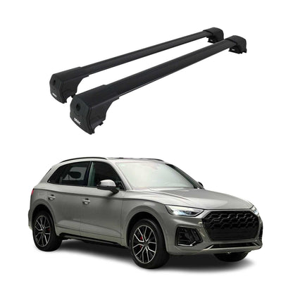 2025-2026 Audi Q5 Roof Rack Cross Bars Luggage Carrier Alu Black 2Pcs