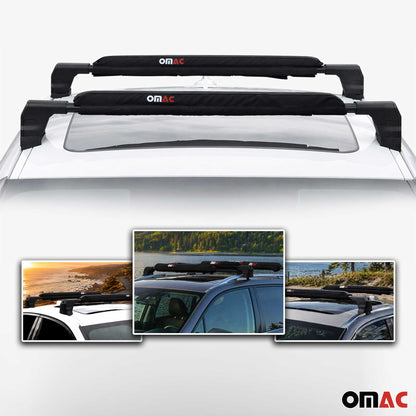 Honda 19" Roof Rack Pads Surfboard Windsurf Crossbar Pads Black 2 Pcs