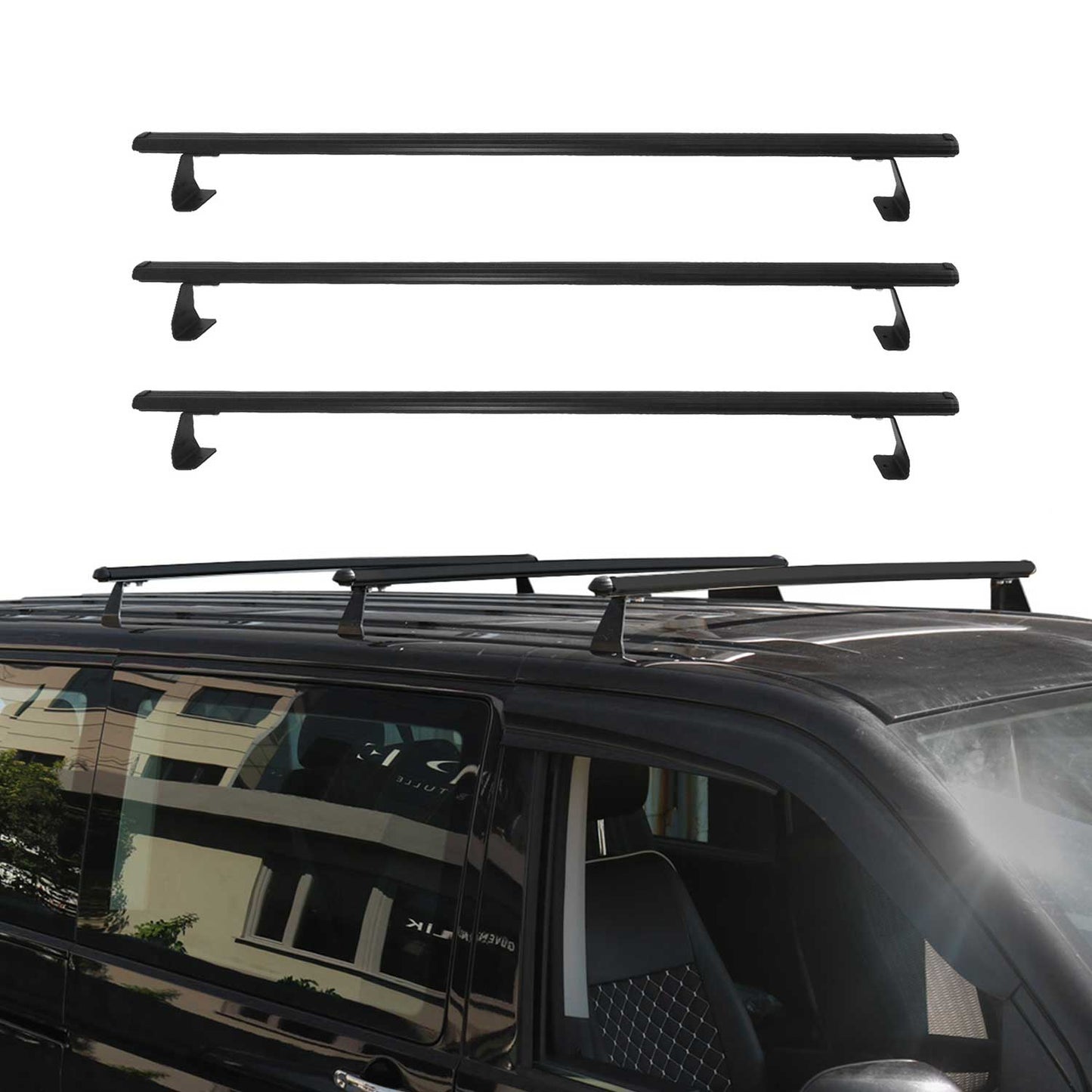 2015-2022 RAM ProMaster City Roof Rack Cross Bars 3Pcs Black