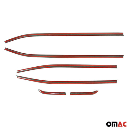 2019-2024 Jeep Renegade Window Molding Trim Streamer Carbon Fiber Black 6Pcs