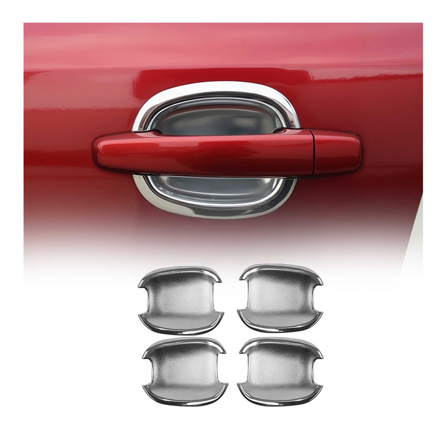 2004-2011 Pontiac G3 & G3 Wave Car Door Handle Bowl Cover Protector Silver Chrome