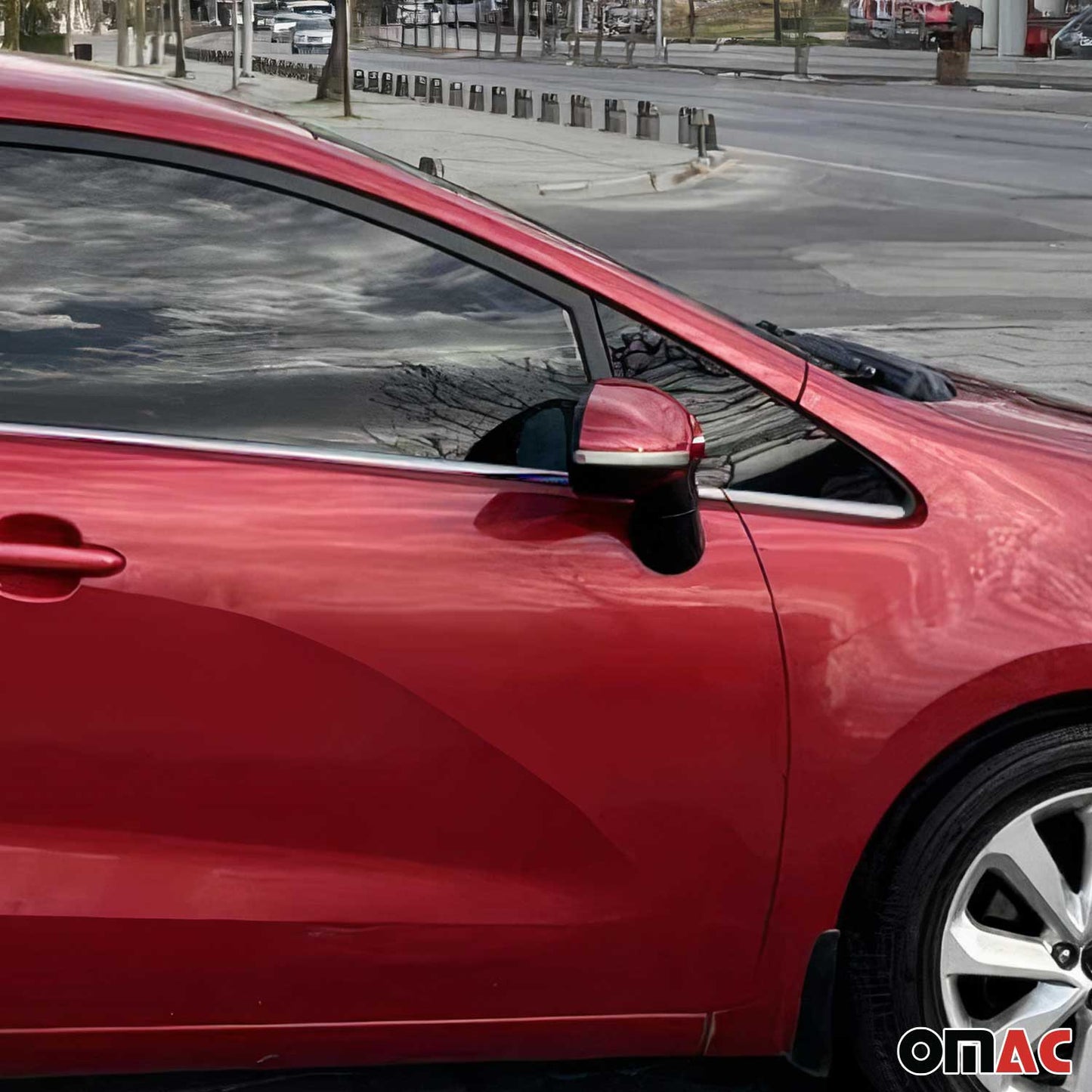 2012-2015 Kia Rio Window Molding Trim Streamer Stainless Steel Silver 6Pcs