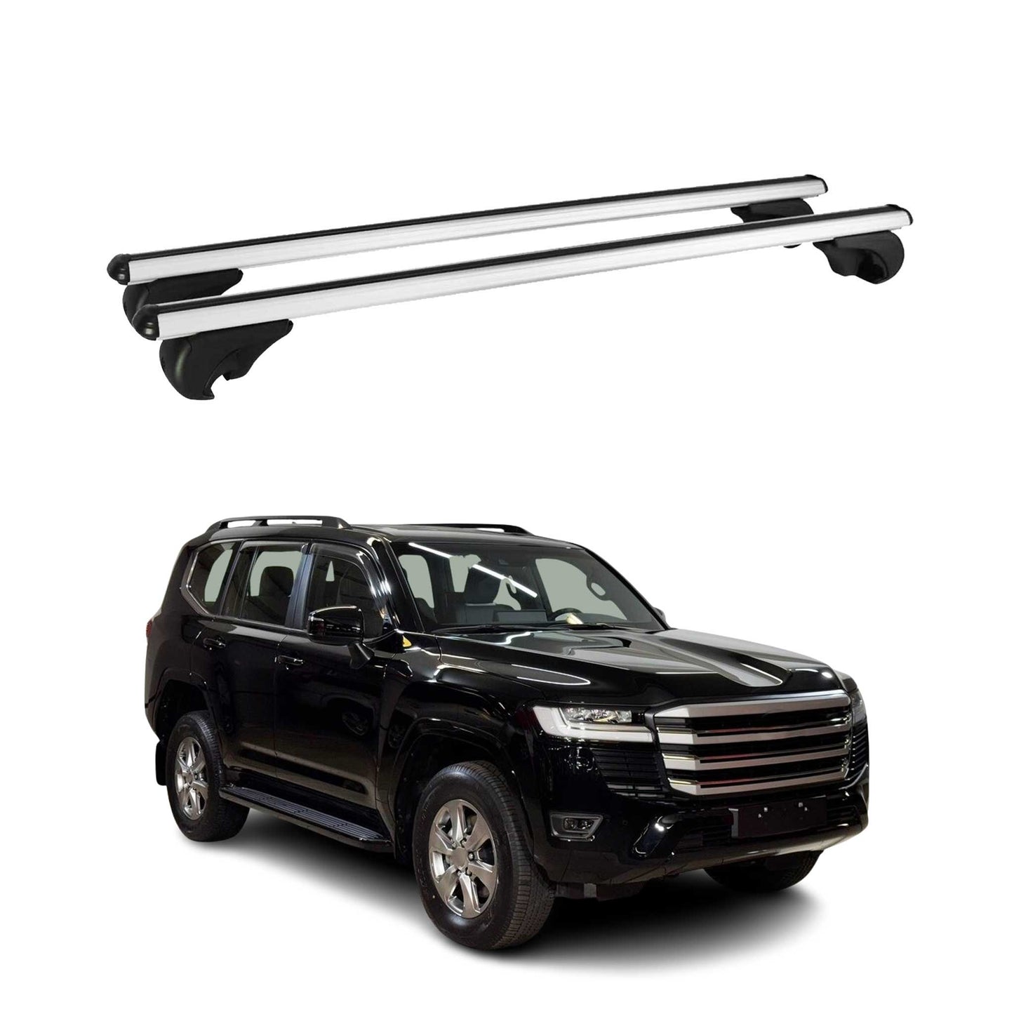 2024-2026 Toyota Land Cruiser J250 Roof Rack Cross Bars Carrier Silver