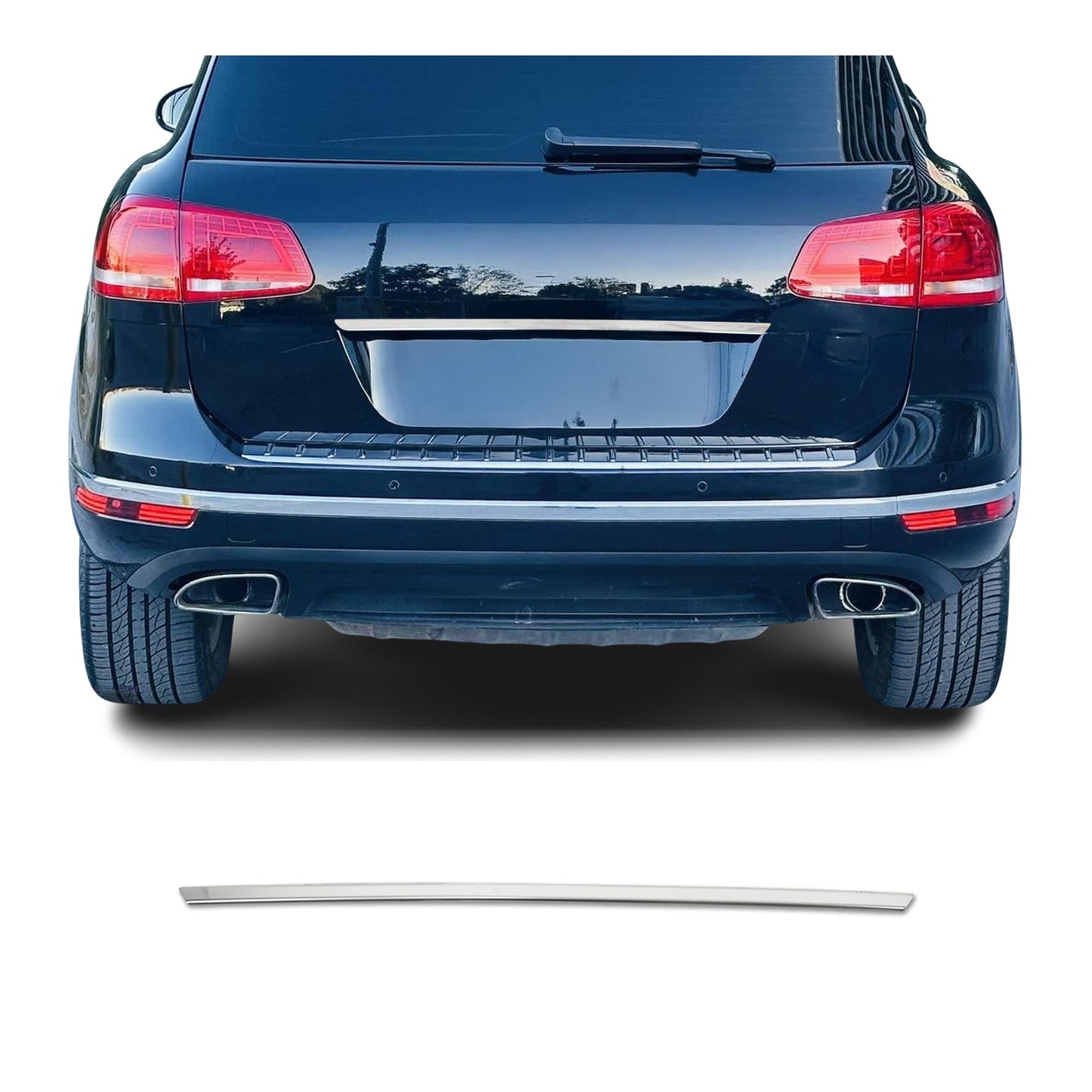 2011-2018 VW Touareg Rear Trunk Tailgate Door Handle Cover Stainless Steel Silver 1Pc