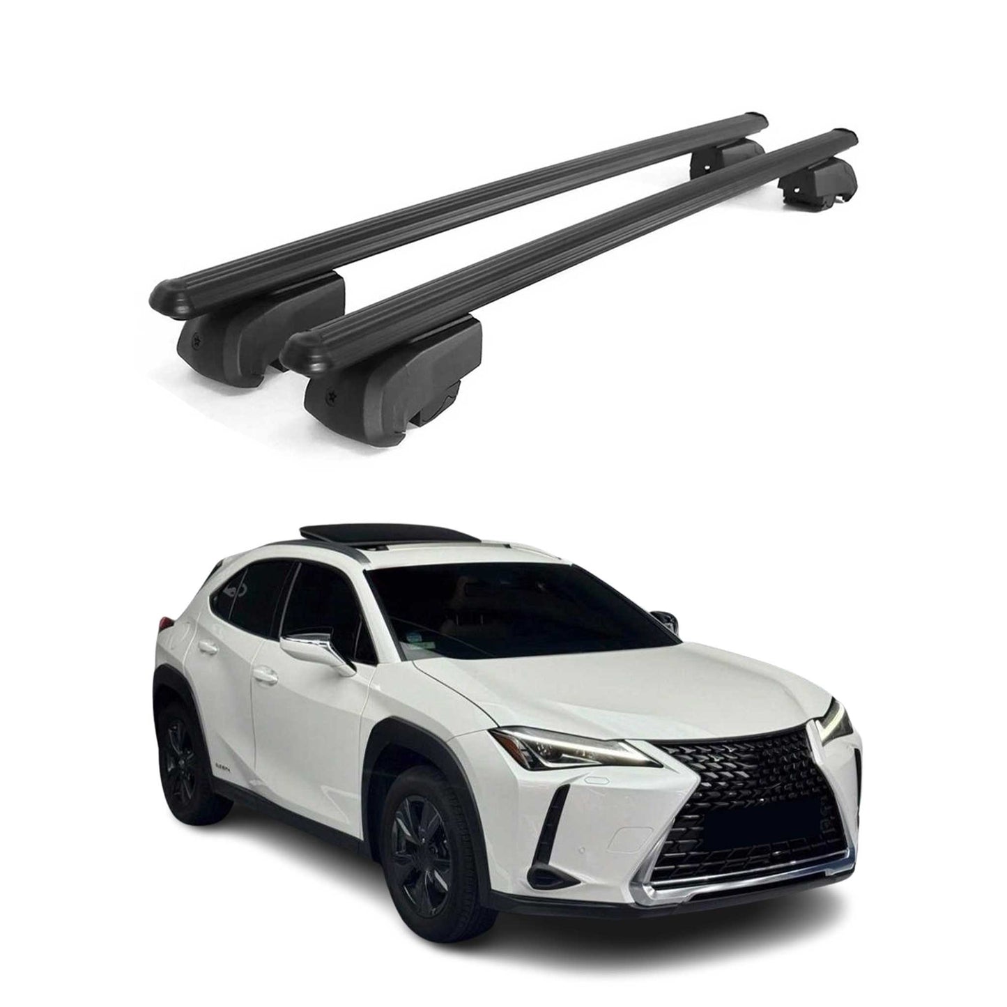 2019-2026 Lexus UX200 UX250h Roof Rack Cross Bars Black