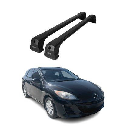 2010-2013 Mazda 3 Roof Rack Cross Bars Black
