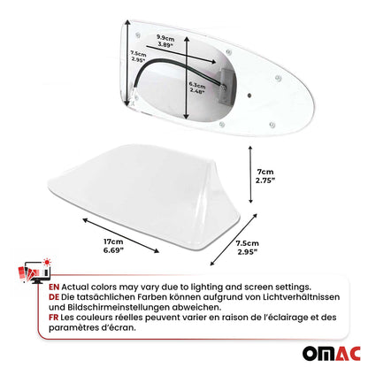 Car Shark Fin Antenna Roof Radio AM/FM Signal Aerial Accessories White