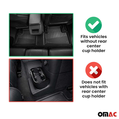 2016-2023 Mazda CX-9 Premium Floor Mats Liners First and Second Row Set Black
