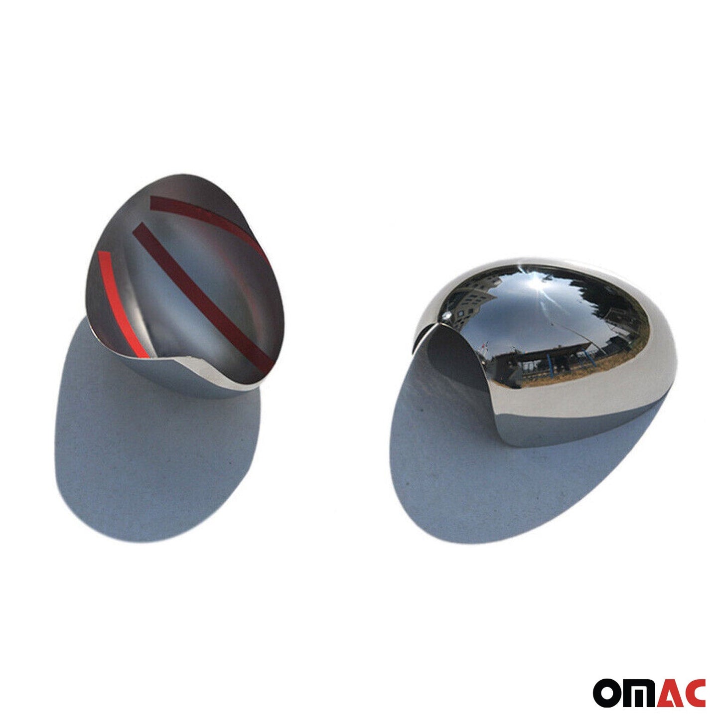 2008-2014 Mini Cooper Clubman R55 Side Mirror Cover Caps Stainless Steel Silver 2 Pcs