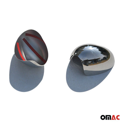 2008-2014 Mini Cooper Clubman R55 Side Mirror Cover Caps Stainless Steel Silver 2 Pcs